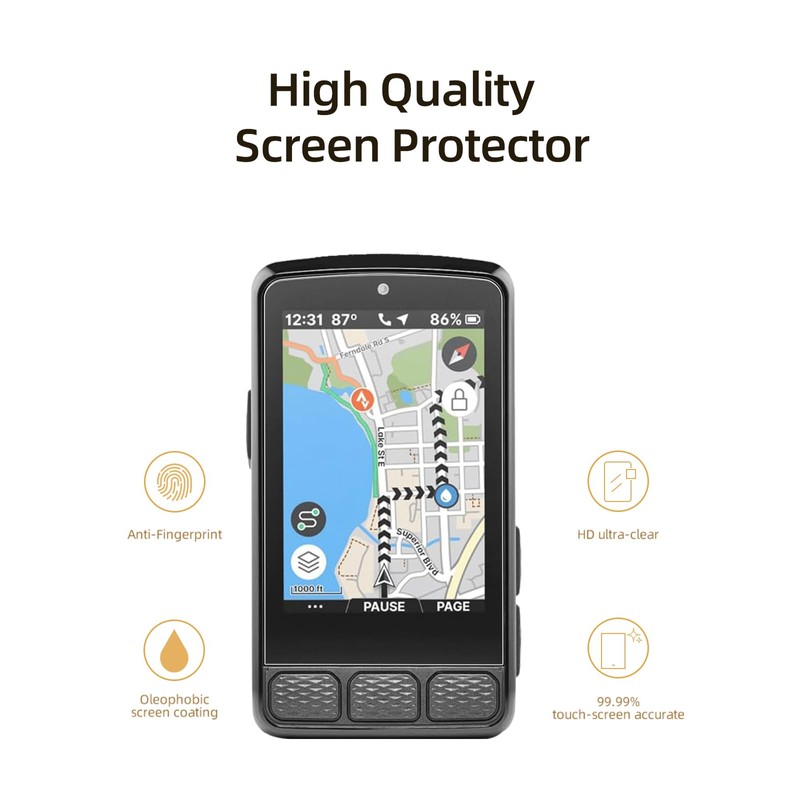 WUNIAK Screen Protector for Wahoo ELEMNT ROAM V3 GPS Cycling/Bike