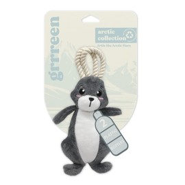 GRRREEN Arctic Collection Dog Toys | Small Sized Artie The Arctic Hare | Cute, Durable, & Sustainable Plush Chew Toys for Dogs up to 25 lbs | Eco Friendly & 100% Recycled Materials