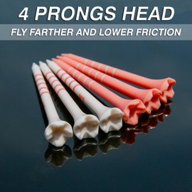 EWILLING Pink White Plastic Cute Golf Tees | Size 2-3/4 inch | Pack of 60 | Golf Accessories for Women Perfect Funny Gift for Any Golf Fan (Pink)