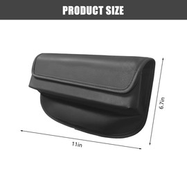 Norkmdi Car Seat Gap Filler Organizer, Leather Vehicle Side Seat Gap Storage Box with Lid for Phone Key Card, L-Capacity Auto Interior Organization, Universal for SUV Sedan Truck (Black)