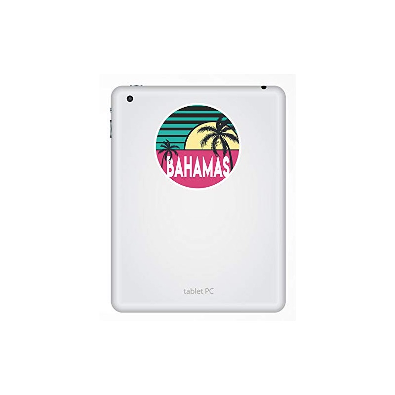 2 x 10cm Bahamas Vinyl Stickers - Caribbean Travel Sticker