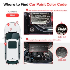 Carhoo B70 Volcanic Orange Compatible with MINI Cooper Exact Match Touch Up Paint Pen