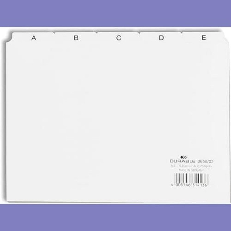 Durable A5 Index Card Set | Includes Printed A-Z Tabs