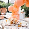 PartyWoo Peach Balloons 50 pcs 5 Inch Small Mini Pastel