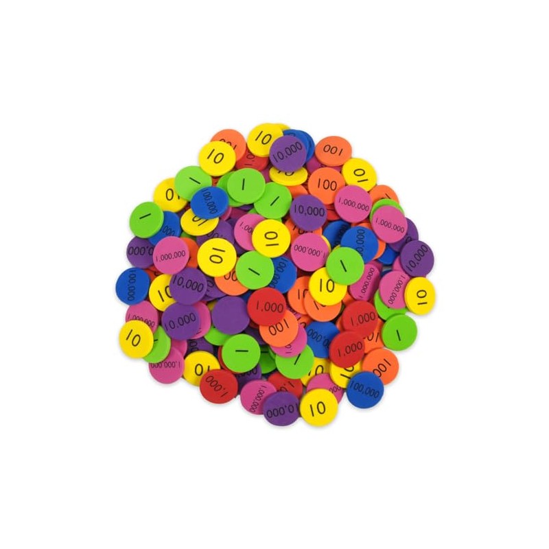 EAI Education QuietShape® Foam Place Value Disks Ones to Millions: