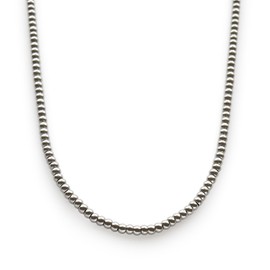 JewelVOX Women's Necklace, Simple, Ball Chain, Silver, Hypoallergenic, Adult