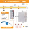 OMIKA COB LED Strip Lights, 2700K Warm White Battery Powered