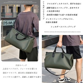 STARZORA Men's Boston Bag, Gym, Shoulder Bag, Tote Bag, Travel Bag, Carry-on Bag, Large Capacity, Duffle Bag, Sports Bag, 1 Night, 2 Nights, Carry-on, black