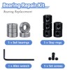 Mesee 5 Set Router Bit Bearings with Fixed Collars Kit,