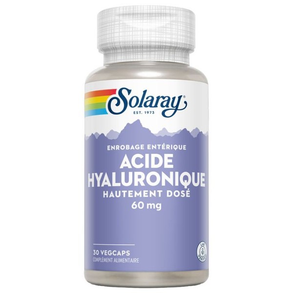 Solaray Acide Hyaluronique Hautement Dosé 60 mg 30 gélules