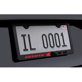 Unbranded Red & Black Mustang GT 5.0 Coyote Premium Stainless Steel License Plate Frame