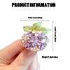 Purple Lilac Flower Brooches for Women Collar Hydrangea Wedding Bouquet