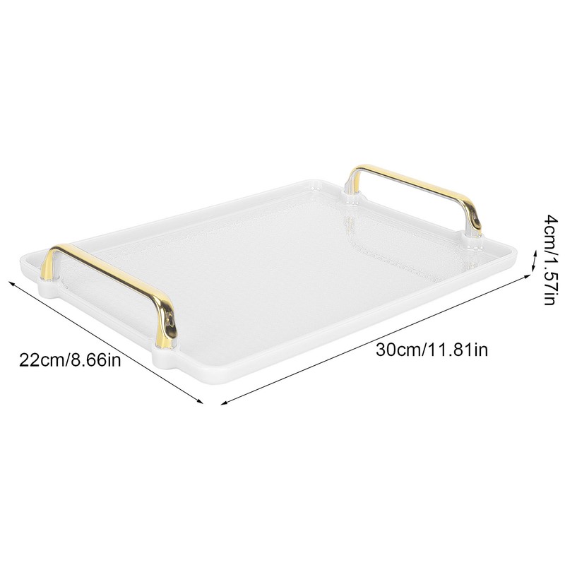 Decorative Tray Elegant Exquisite Texture Ergonomic Serving Tray with Handles