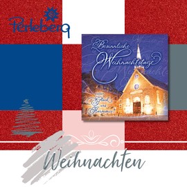 Perleberg Classic Christmas card with envelope, high-quality Christmas postcard with Merry Christmas lettering, Christmas card for beautiful Christmas greetings, greeting card, top quality