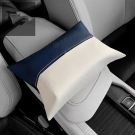 Car Tissue Box, Premium Feel Pana Leather, car use Suction Box, Adjustable Tissue Bag (Blue)