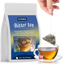 Bitter Tea | Bitter Herbal Tea for Beginners | Contains Dandelion, Wormwood, Milk Thistle and Other Delicious Bitter Herbs - 60 Individual Tea Bags