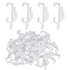 FFDHWU 200 Pieces Of Curtain Hooks, Track Pulley Hooks, Plastic
