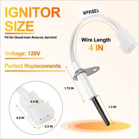 Upgrade 201657-03S 20165703S Furnace Hot Surface Ignitor Replacement Fit for Good-man Ama-na Jani-trol 120V Silicon Heater Furnace Igniter - 1 Year Free Replacement By Fetechmate