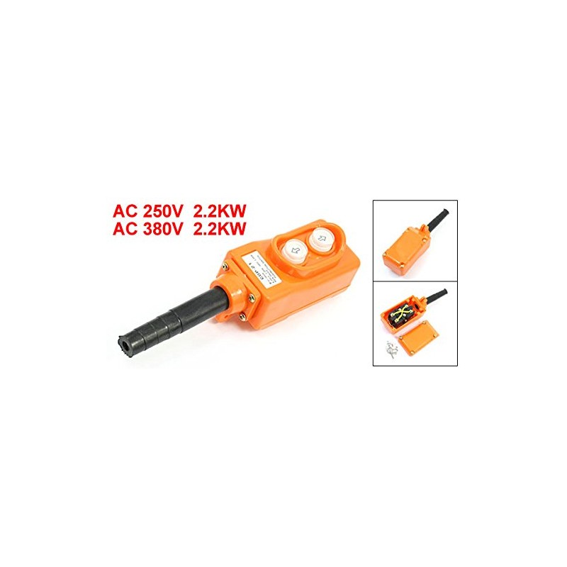 uxcell Up-Down Rain Proof Hoist Crane Pendant Pushbutton Switch Long