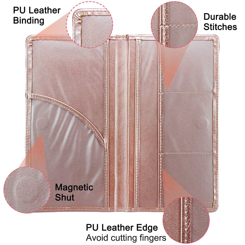 LumiMokki Premium Leather Car Registration & Insurance Card Holder with