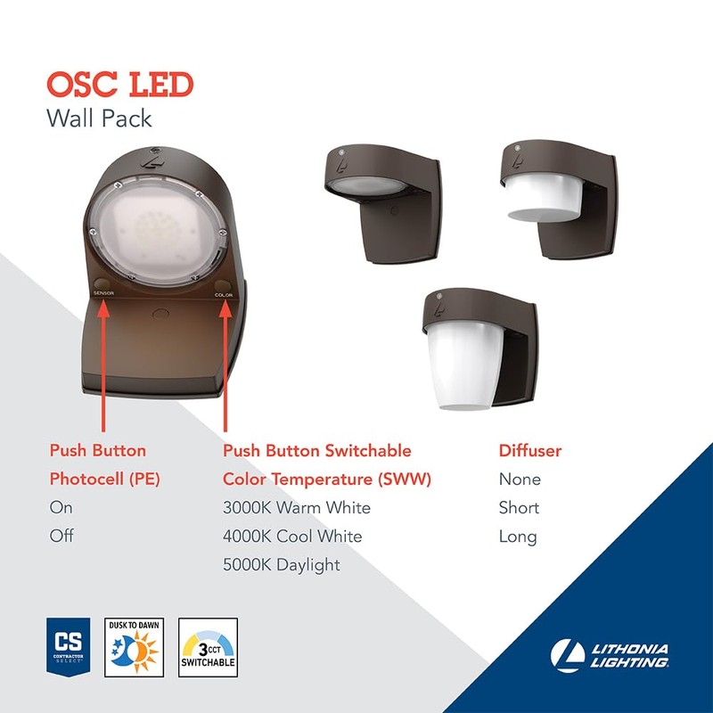 Lithonia Lighting LED Wall Pack Outdoor Light Fixture, Wall Sconce