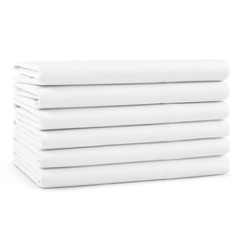 Arkwright Bulk Queen Pillow Cases - Case of 72 - Soft Cotton Blend 200 Thread Count Pillowcases, Bedding Essentials for Hotels, Guests, and Vacation Rentals, White