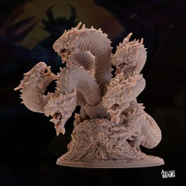 Arcane Minis Hexblood Hydra Pose 1 | D&D Miniature | Arcane Minis | 35mm