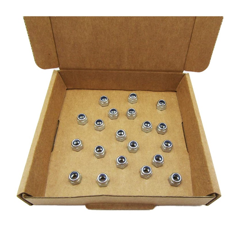 M5 Nyloc Steel Nuts, 5mm Self Locking Nuts with Nylon