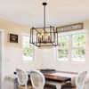 UOFUS 6-Light Black Farmhouse Chandelier Geometric Industrial Ceiling Light Fixtures