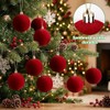 ROMOT 24 Bolas de Navidad, Tela de Terciopelo, Adornos Navideños