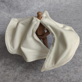1:12 Scale Fabric Wired Pullow Cloak for 6 inch 1/12 6 inches Action Figure Clothes (White)
