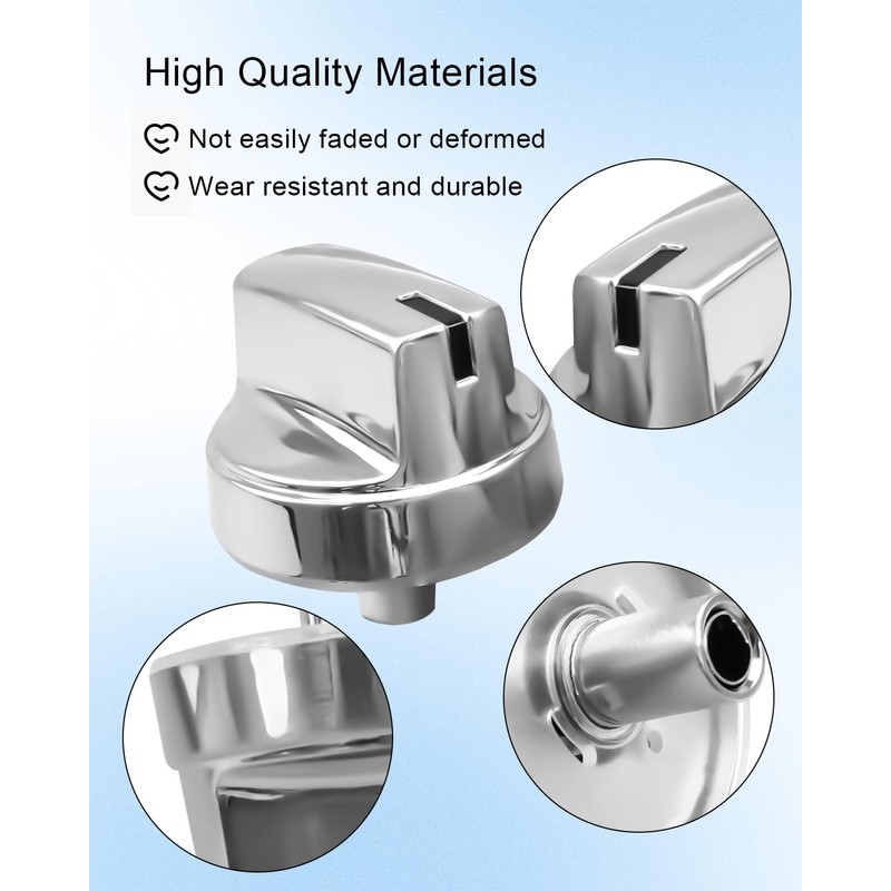 QAGGUM Gas Stove Knobs Compatible with GE PGP9030SL1SS PGP7036DL1BB PGP9036SL2SS