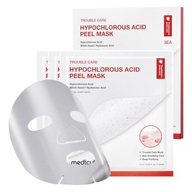medicube Hypochlorous Acid Peel Mask 3EA  Peel-Off Sheet Mask for Excess Sebum, Pores  Blackheads  Panthenol, Hyaluronic acid for Hydrating  Pore