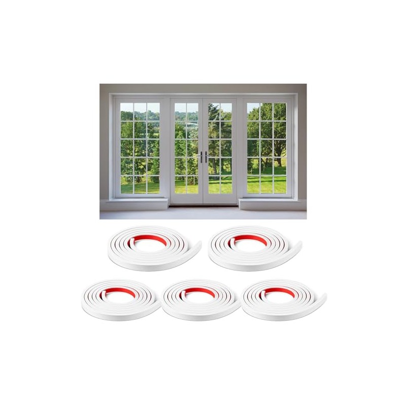 5 Rolls Total 32.8ft Window Grille Inserts Grid Kit Self