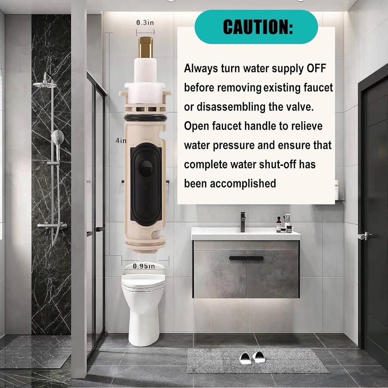 Replacement Cartridge for Moen Shower Valve with 104421 Removal Tool
