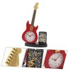CORHAD Violin Shaped Decorative Clock with Pen Holder Unique Retro