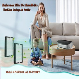 AP-DT10FL Filter for Homedics Air Purifier: AP-DT10BK AP-DT10WT TotalClean Desktop Air Purifier for Small Rooms - 2 Set for 6-12 months Replacement Filter Pack