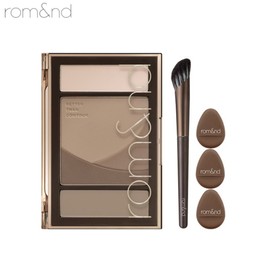 ROMAND Better Than Contour + Puff + Brush Set 5items, Shade:02 Gray Cool
