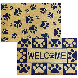 40 X 60 CM HEAVY DUTY DOOR TWIN PACK PAW MAT HOME GARDEN DÉCOR INDOOR OUTDOOR NEW