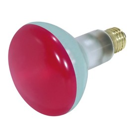 Satco S3240 75 Watt BR30 Incandescent 130 Volt Medium Base Light Bulb, Red