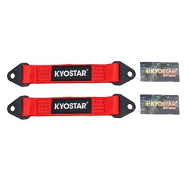 KYOSTAR 13 Inch Limit Strap, Premium Quad Wrap Limit Strap Car Hauler Axle Straps Rated for 10,000 Lb (Red, 2 Pack)