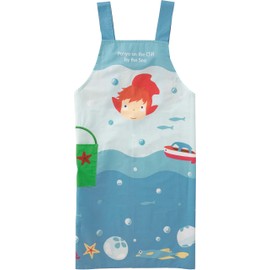 Marushin 1165027500 Studio Ghibli Ponyo H-type Apron, H 33.5 x W 39.4 inches (85 x 100 cm), Underwater Walk, Easy to Use, T/C Material