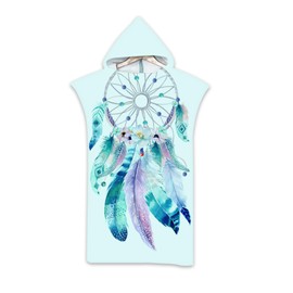 LOMTRATS Quick Dry Surf Poncho Changing Towel Robe Hoodie for Adults Men Women,Microfiber Swimming Beach Surfing Diving Home Hot Springs Bathing Parka