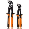 Sharp-tec Plumbers Wrench Set, 2-Piece Tongue-and-Groove Pliers, Quick Adjustable Wrench