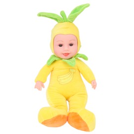 Open Eye Electric Plush Doll Toy 40cm Yellow Banana 3 Light Music Realistic Electric Music Doll for Children