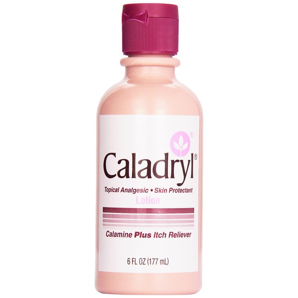 Caladryl Lotion, Calamine Plus Itch Reliever, 6-Ounce Bottle
