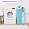 IHOMAGIC 95L Foldable Laundry Basket with Handles, Big Clothes Hamper