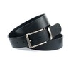 Anthoni Crown Men's Leather Belt, black