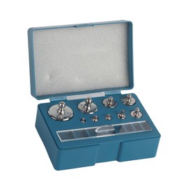 17 Piece Calibration Weight Set, 10mg-100g Stainless Steel Precision Calibration Weights with Tweezers and Tool Box, for Digital Jewelry Scales Science Laboratory Weights Study