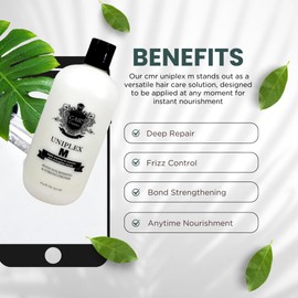 CMR Cosmetics Uniplex M Bond Nourisher & Strengthener - Shine Enhancer, Frizz Control, Deep Repair for Frail Hair, Boosts Elasticity & Resilience, Suitable for All Hair Types, Restores Hair Vitality